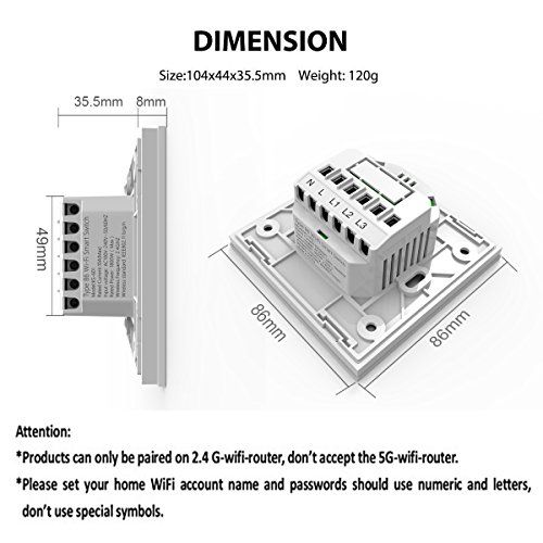 feyg interruptor inteligente dimensiones feyg interruptor inteligente dimensiones wifi